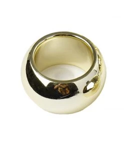 HIER_2210 Linen Napkins Pack Of 4 | Gold Acrylic Napkin Rings