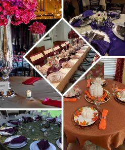 HIER_2210 5 Pack | Pink Seamless Satin Cloth Dinner Napkins, Wrinkle Resistant | 20