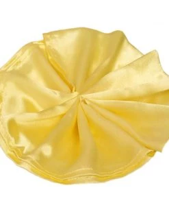 HIER_2210 5 Pack | Yellow Seamless Satin Cloth Dinner Napkins, Wrinkle Resistant | 20"x20" Linen Napkins 10 HIER_2210 5 Pack | Yellow Seamless Satin Cloth Dinner Napkins, Wrinkle Resistant | 20