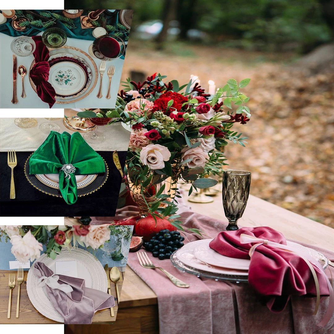 HIER_2210 5 Pack | Mauve Premium Sheen Finish Velvet Cloth Dinner Napkins - 20"x20" Linen Napkins 15 HIER_2210 5 Pack | Mauve Premium Sheen Finish Velvet Cloth Dinner Napkins - 20"x20" Linen Napkins