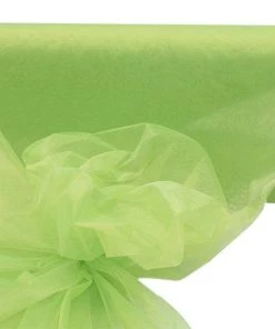HIER_5210 54"x40 Yards Tea Green Sheer Organza Fabric Bolt