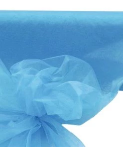 HIER_5210 54"x40 Yards Serenity Blue Sheer Organza Fabric Bolt