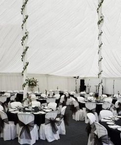 HIER_5210 54" X 40 Yards Black Sheer Organza Fabric Bolt