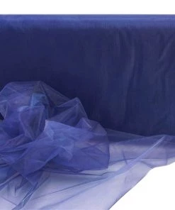 HIER_5210 54" X 40 Yards Navy Blue Sheer Organza Fabric Bolt Fabric Bolts & Bags
