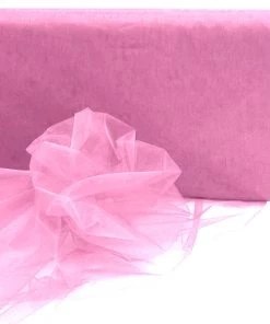 HIER_5210 54" X 40 Yards Pink Sheer Organza Fabric Bolt