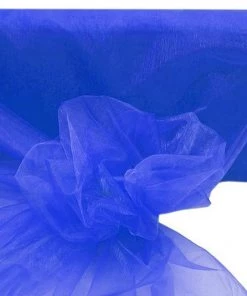 HIER_5210 54" X 40 Yards Royal Blue Sheer Organza Fabric Bolt