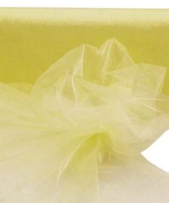 HIER_5210 Fabric Bolts & Bags 54" X 40 Yards Yellow Sheer Organza Fabric Bolt