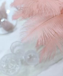 HIER_5180 12 Pack | 13"-15" Rose Gold Natural Plume Real Ostrich Feathers Vase Centerpiece Chargers & Centerpieces 27 HIER_5180 12 Pack | 13