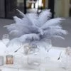 HIER_5180 12 Pack | 13"-15" Dusty Blue Natural Plume Real Ostrich Feathers Vase Centerpiece Chargers & Centerpieces