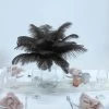 HIER_5170 Chargers & Centerpieces 12 Pack | 13"-15" Black Natural Plume Real Ostrich Feathers Vase Centerpiece