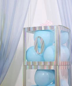 HIER_5150 4 Pack - 5" Iridescent Number Stickers Banner, Customizable Stick On Numbers - 0 22 HIER_5150 4 Pack - 5