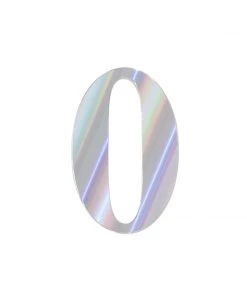 HIER_5150 4 Pack - 5" Iridescent Number Stickers Banner, Customizable Stick On Numbers - 0 39 HIER_5150 4 Pack - 5