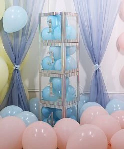 HIER_5150 4 Pack - 5" Iridescent Number Stickers Banner, Customizable Stick On Numbers - 2 Table Numbers 37 HIER_5150 4 Pack - 5