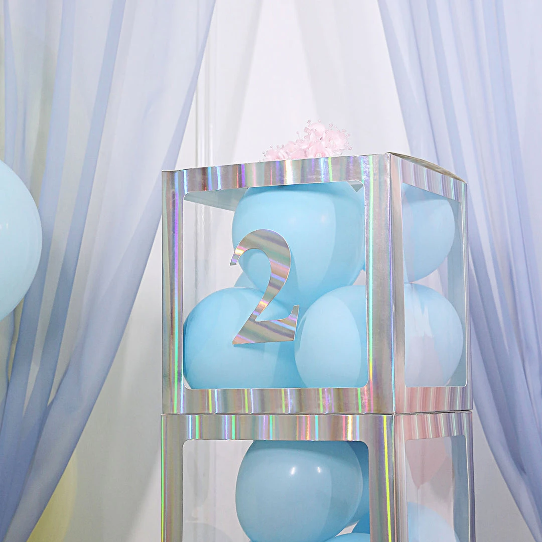 HIER_5150 4 Pack - 5" Iridescent Number Stickers Banner, Customizable Stick On Numbers - 2 Table Numbers 2 HIER_5150 4 Pack - 5" Iridescent Number Stickers Banner, Customizable Stick On Numbers - 2 Table Numbers