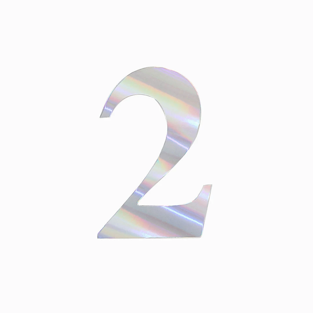 HIER_5150 4 Pack - 5" Iridescent Number Stickers Banner, Customizable Stick On Numbers - 2 Table Numbers 20 HIER_5150 4 Pack - 5" Iridescent Number Stickers Banner, Customizable Stick On Numbers - 2 Table Numbers