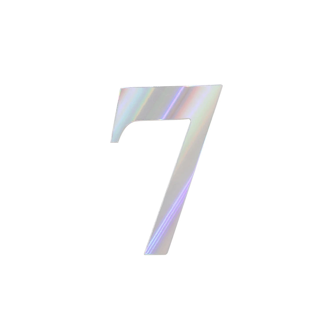 HIER_5150 Table Numbers 4 Pack - 5" Iridescent Number Stickers Banner, Customizable Stick On Numbers - 7 20 HIER_5150 Table Numbers 4 Pack - 5" Iridescent Number Stickers Banner, Customizable Stick On Numbers - 7