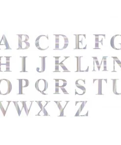 HIER_5150 4 Pack - 5" Iridescent Alphabet Stickers Banner, Customizable Stick On Letters - P 31 HIER_5150 4 Pack - 5