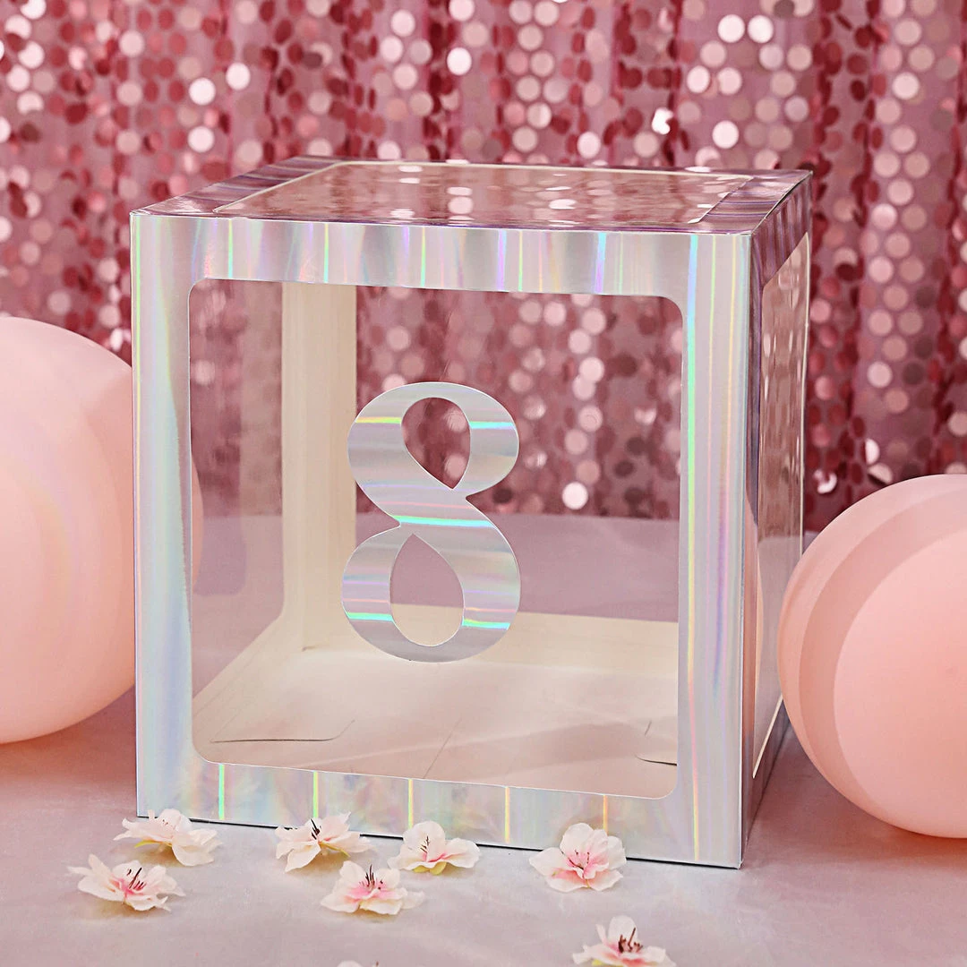 HIER_5150 4 Pack - 5" Iridescent Number Stickers Banner, Customizable Stick On Numbers - 8 1 HIER_5150 4 Pack - 5" Iridescent Number Stickers Banner, Customizable Stick On Numbers - 8