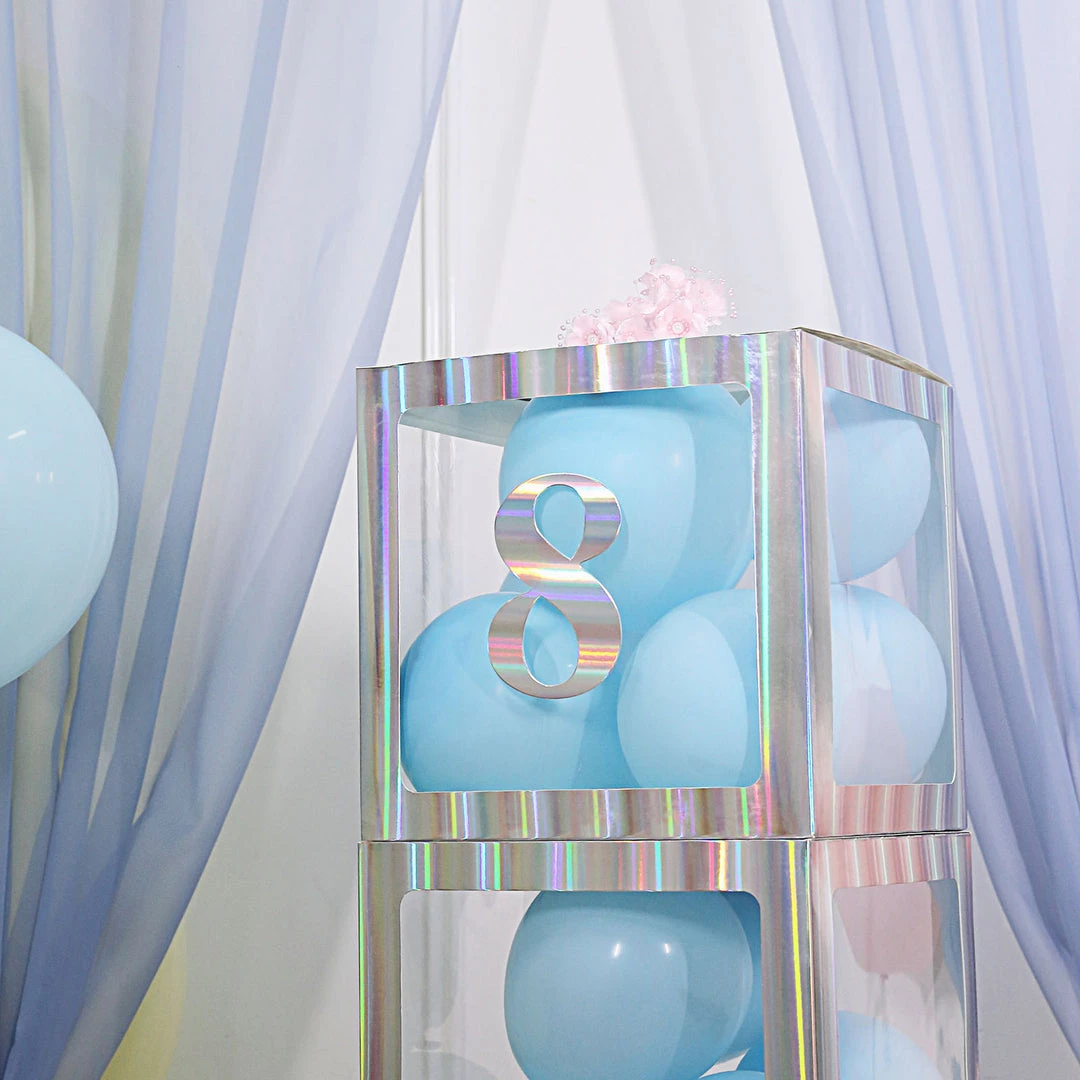 HIER_5150 4 Pack - 5" Iridescent Number Stickers Banner, Customizable Stick On Numbers - 8 2 HIER_5150 4 Pack - 5" Iridescent Number Stickers Banner, Customizable Stick On Numbers - 8