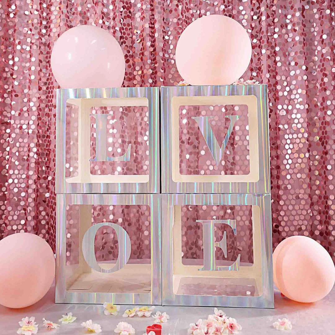 HIER_5150 4 Pack - 5" Iridescent Alphabet Stickers Banner, Customizable Stick On Letters - P 20 HIER_5150 4 Pack - 5" Iridescent Alphabet Stickers Banner, Customizable Stick On Letters - P