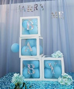 HIER_5150 4 Pack - 5" Iridescent Alphabet Stickers Banner, Customizable Stick On Letters - P 43 HIER_5150 4 Pack - 5