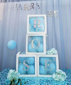 HIER_5150 4 Pack - 5" Iridescent Alphabet Stickers Banner, Customizable Stick On Letters - P 42 HIER_5150 4 Pack - 5