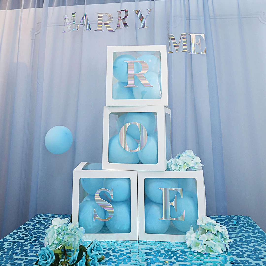 HIER_5150 4 Pack - 5" Iridescent Alphabet Stickers Banner, Customizable Stick On Letters - P 17 HIER_5150 4 Pack - 5" Iridescent Alphabet Stickers Banner, Customizable Stick On Letters - P