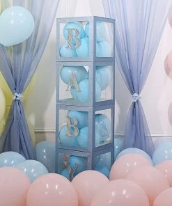 HIER_5150 4 Pack - 5" Iridescent Alphabet Stickers Banner, Customizable Stick On Letters - P 36 HIER_5150 4 Pack - 5