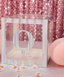 HIER_5150 Party Balloons & Accessories 4 Pack - 5" Iridescent Alphabet Stickers Banner, Customizable Stick On Letters - Q