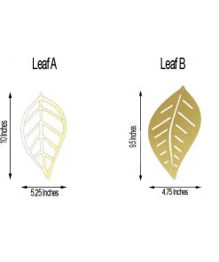 HIER_3300 7FT | Gold Foiled Paper Large Leaves Hanging Garland Big Event Backdrops & Décor