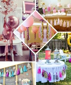 HIER_3300 5 PCS Pre-Tied Metallic Foil Fringe Tassel Garland, Tinsel Curtain For Photo Backdrop Party Decoration - Silver 17 HIER_3300 5 PCS Pre-Tied Metallic Foil Fringe Tassel Garland, Tinsel Curtain For Photo Backdrop Party Decoration - Silver