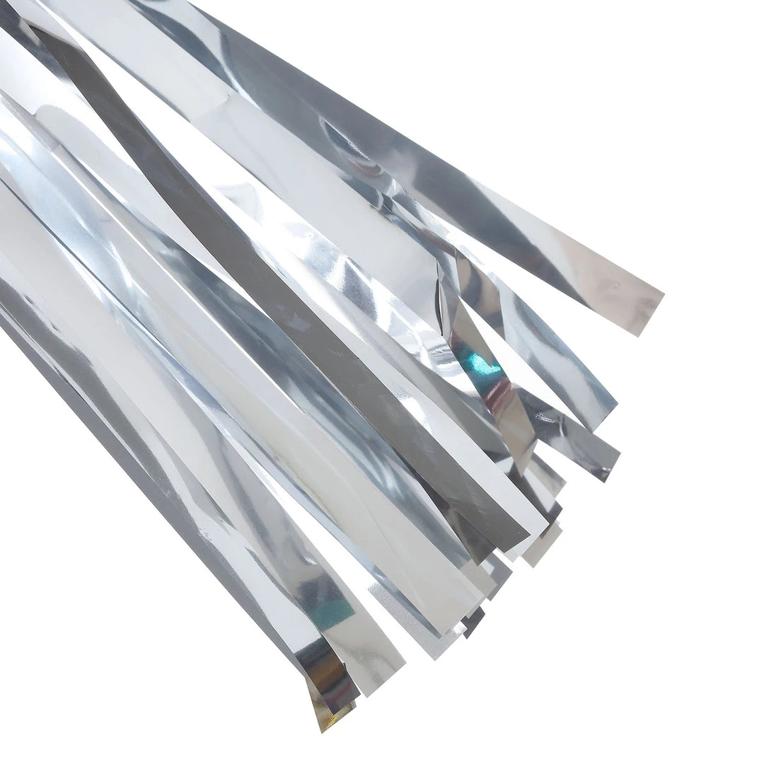 HIER_3300 5 PCS Pre-Tied Metallic Foil Fringe Tassel Garland, Tinsel Curtain For Photo Backdrop Party Decoration - Silver 13 HIER_3300 5 PCS Pre-Tied Metallic Foil Fringe Tassel Garland, Tinsel Curtain For Photo Backdrop Party Decoration - Silver