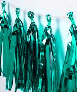 HIER_3300 5 PCS Pre-Tied Metallic Foil Fringe Tassel Garland, Tinsel Curtain For Photo Backdrop Party Decoration - Turquoise 23 HIER_3300 5 PCS Pre-Tied Metallic Foil Fringe Tassel Garland, Tinsel Curtain For Photo Backdrop Party Decoration - Turquoise