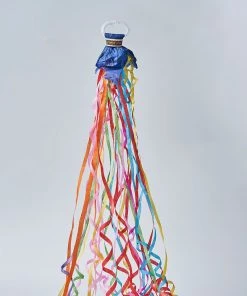 HIER_3300 5 Pack - Assorted Color Hand Throw Streamers, Paper Streamers Confetti Popper For Wedding Send Off