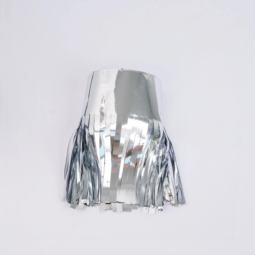 HIER_3300 Hanging Ceiling Decorations 16ft Metallic Silver Foil Tassel Fringe Backdrop Banner, Tinsel Garland Decor 3 HIER_3300 Hanging Ceiling Decorations 16ft Metallic Silver Foil Tassel Fringe Backdrop Banner, Tinsel Garland Decor