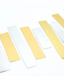 HIER_3300 Gold & Silver Confetti-Like Paper Hanging Party Garland Streamer, Backdrop Decoration - 6.5ft Hanging Ceiling Decorations