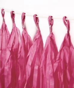 HIER_3300 Wall & Hanging Décor 12 PCS Pre-Tied Paper Fringe Tassel Garland, Paper Tinsel Curtains - Fuchsia 15 HIER_3300 Wall & Hanging Décor 12 PCS Pre-Tied Paper Fringe Tassel Garland, Paper Tinsel Curtains - Fuchsia