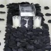 HIER_5130 Chargers & Centerpieces 500 Black Silk Rose Petals For Table Confetti