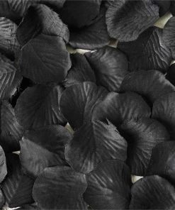 HIER_5130 Chargers & Centerpieces 500 Black Silk Rose Petals For Table Confetti