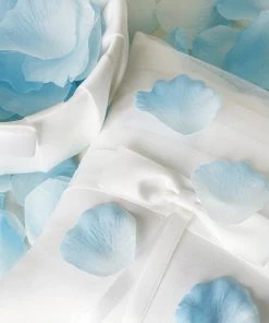 HIER_5130 500 Blue Silk Rose Petals For Table Confetti Chargers & Centerpieces