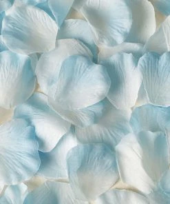 HIER_5130 500 Blue Silk Rose Petals For Table Confetti Chargers & Centerpieces