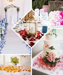 HIER_5130 Chargers & Centerpieces 500 Purple Silk Rose Petals For Table Confetti