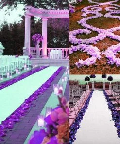 HIER_5130 500 Lavender Silk Rose Petals Chargers & Centerpieces