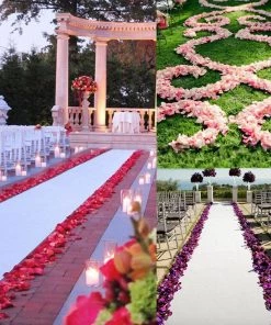 HIER_5130 Chargers & Centerpieces 500 Red Silk Rose Petals For Table Confetti