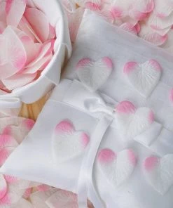 HIER_5130 500 Pack | Pink | Silk Heart Confetti | Party Table Scatters Chargers & Centerpieces