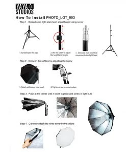 HIER_3740 400W Professional Photography Photo Video Portrait Studio Softbox Lighting Kit Big Event Backdrops & Décor