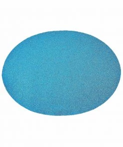 HIER_4720 6 Pack | Turquoise Sparkle Placemats Non Slip Decorative Table Placemat, Oval With Glitter Sparkles Disposable Dinnerware
