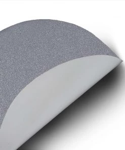 HIER_4720 Disposable Dinnerware 6 Pack | Charcoal Gray Sparkle Placemats Non Slip Decorative Table Placemat, Round With Glitter Sparkles