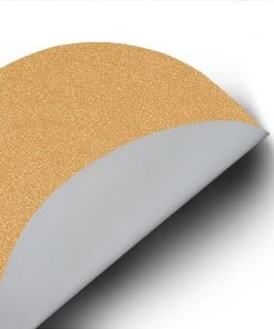 HIER_4720 6 Pack | Champagne Sparkle Placemats Non Slip Decorative Table Placemat, Round With Glitter Sparkles