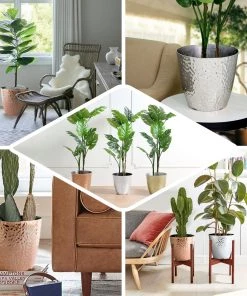 HIER_1733 Chargers & Centerpieces 11" Gold Modern Hammered Design Plant Pot, Indoor Flower Decor Planter 18 HIER_1733 Chargers & Centerpieces 11